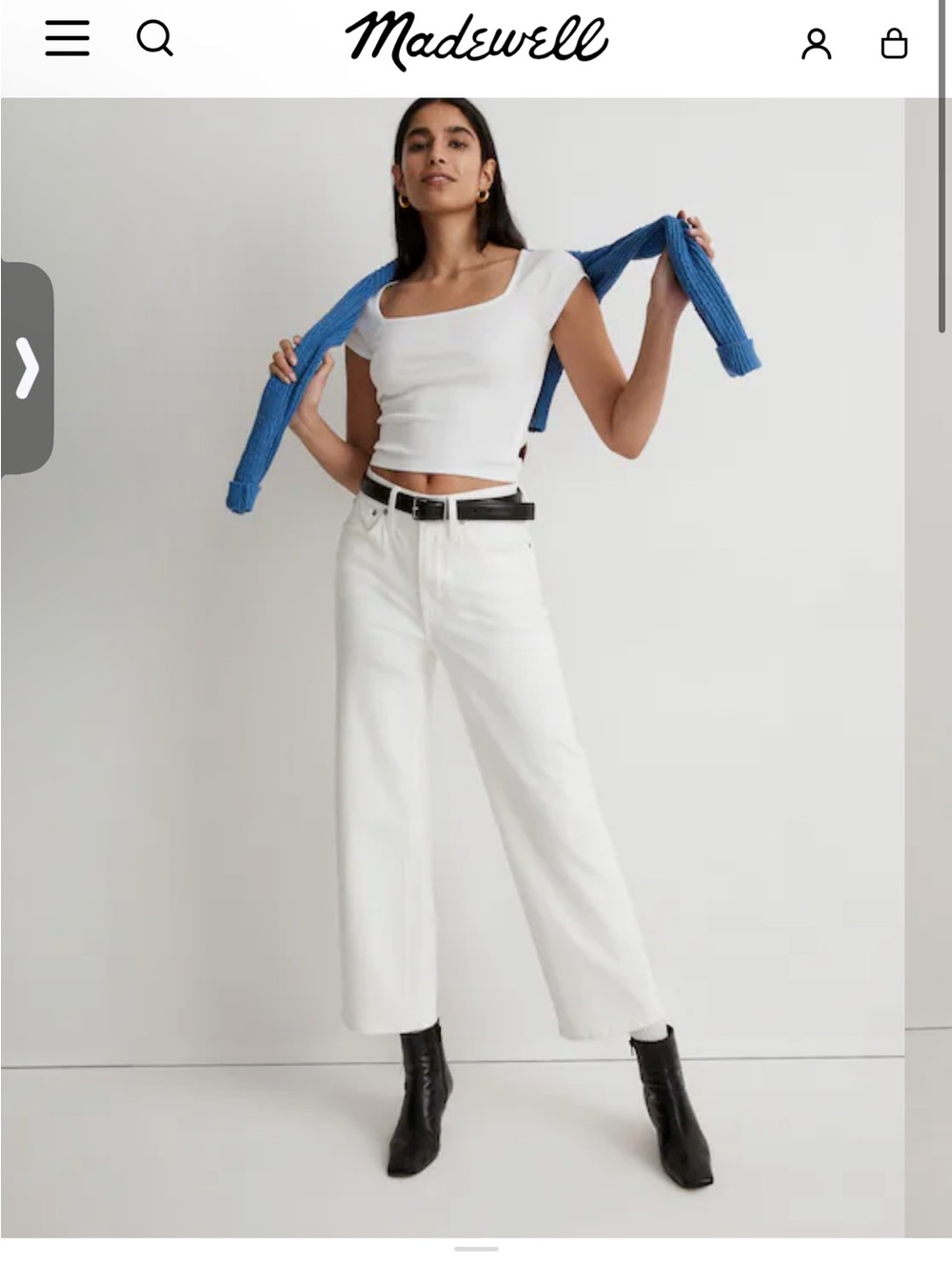 Madewell White Flare-Leg Jeans